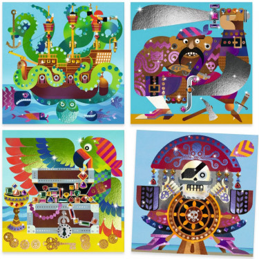 Tableaux métal et strass "A l'abordage !" DJECO 9526