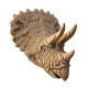 Trophée mural décoratif - Sculpture 3D en carton - Tricératops - Wall puzzle Cartonic