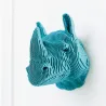 Trophée mural décoratif - Sculpture 3D en carton - Rhinocéros - Wall puzzle Cartonic