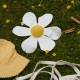 Doudou hochet "Fleur" en coton bio - Myum - The veggy toys