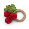 Anneau de dentition "Hiver" hochet en crochet en coton bio The veggy toys