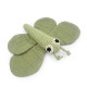 Doudou hochet "Papillon vert" en coton bio - Myum - The veggy toys