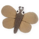 Doudou hochet "Papillon de nuit" en coton bio - Myum - The veggy toys
