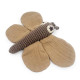 Doudou hochet "Papillon de nuit" en coton bio - Myum - The veggy toys