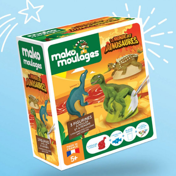 Mako Moulages "Le Monde des Dinosaures" étui 3 moules 39097