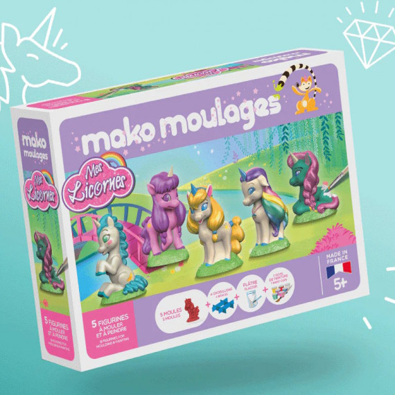 Mako Moulages "Mes licornes" coffret 5 moules 39099