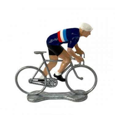 Figurine cycliste grimpeur maillot France _ Bernard & Eddy