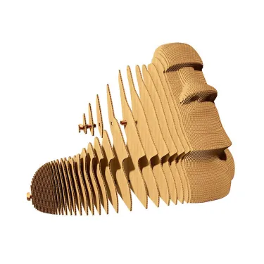 Puzzle sculpture 3D en carton - Statue Moaï Ile de Pâques - Cartonic