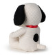 Peluche Snoopy assis en velours côtelé crème - 27cm en boîte cadeau