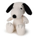 Peluche Snoopy assis en velours côtelé crème - 19cm