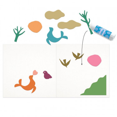 Boîte à créer - collage "Les petits papiers" DJECO 9019