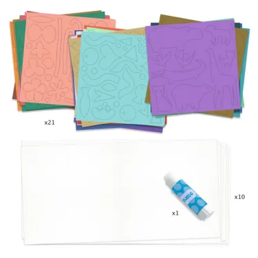Boîte à créer - collage "Les petits papiers" DJECO 9019