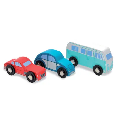 Set de 3 petites voitures en bois PAPO 60510