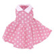 Vêtement de poupée Petitcollin 40 cm 'Robe rose à pois blancs'