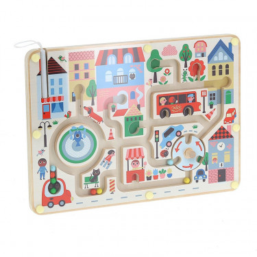 Labyrinthe magnétique "Ma petite ville" - Ingela P. Arrhenius pour VILAC 7628