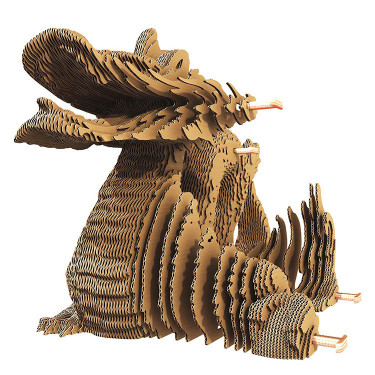 Puzzle sculpture 3D en carton - Dragon - Cartonic