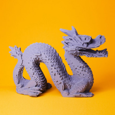 Puzzle sculpture 3D en carton - Dragon - Cartonic
