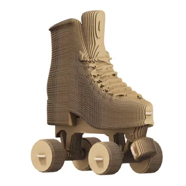 Puzzle sculpture 3D en carton - Roller skate - Cartonic