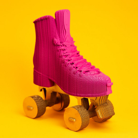 Puzzle sculpture 3D en carton - Roller skate - Cartonic