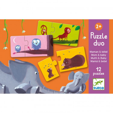 12 puzzles duo "Maman animal et son bébé" DJECO 8157