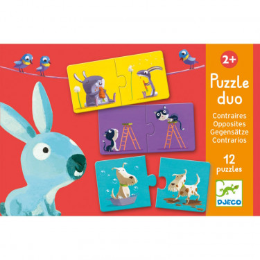 12 puzzles duo "Contraires" DJECO 8162