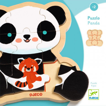 Puzzle en bois 'Puzzlo Panda' 9 pcs DJECO 1821