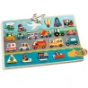 Puzzle en bois véhicules 'Puzzlo Vroom' 22 pcs DJECO 1831