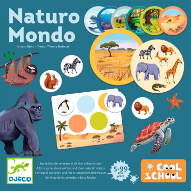 Cool School "Naturo Mondo" jeu de loto des animaux et de leur milieu naturel DJECO 0810