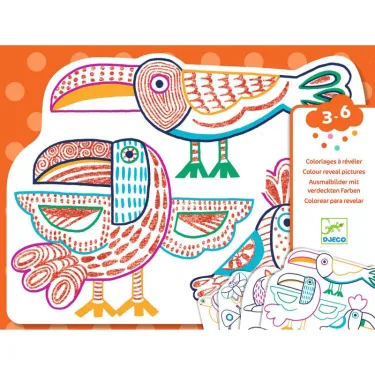 Coloriages à révéler "Familles sauvages" DJECO 0066