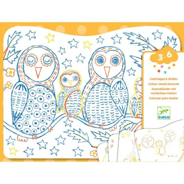 Coloriages à révéler "Familles des sous-bois" DJECO 0064