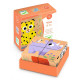 4 cubes puzzles en bois Wild & Co, DJECO 1904