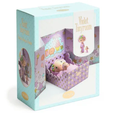 Violet Tinyroom, chambre pour figurine tinyly de Djeco 6965