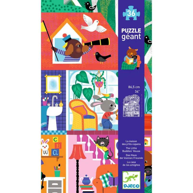 Puzzle géant "La maison des petits copains" 36 pcs DJECO 7169