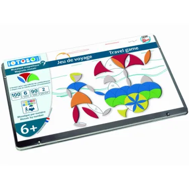 IOTOBO Boîte de voyage 6+ jeu de mosaïque magnétique SEPP jeux
