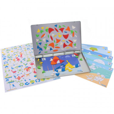 IOTOBO Boîte de voyage 6+ jeu de mosaïque magnétique SEPP jeux