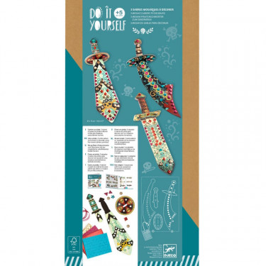 Sabres mosaïques à décorer "Comme un pirate" DIY DJECO 7902
