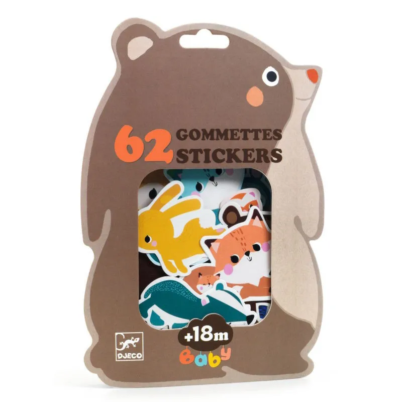Gommettes autocollantes "Animaux de la forêt" Stickers pour enfants Djeco 55