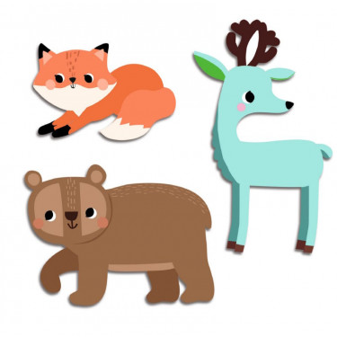 Gommettes autocollantes "Animaux de la forêt" Stickers pour enfants Djeco 55