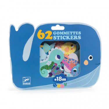 Gommettes autocollantes "Animaux de la mer" Stickers pour enfants Djeco 57