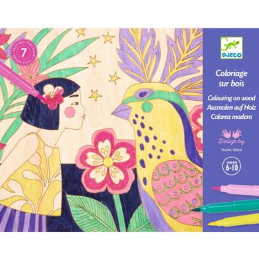 Coffret coloriage sur bois "Sweet girls" DJECO 8738