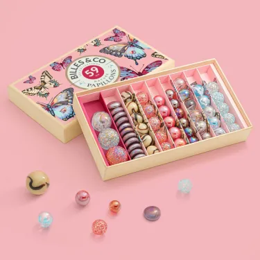 Coffret de billes "Papillon anamorphique" Billes & Co