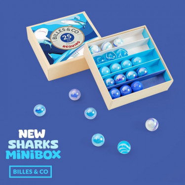 Petit coffret de billes "Requins" Billes & Co