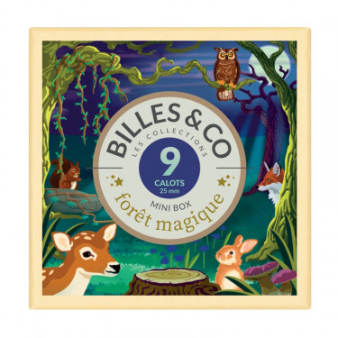 Coffret de 9 billes calots "Forêt magique" Billes & Co