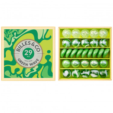 Petit coffret de billes "Green Wave" Billes & Co