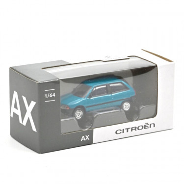 Citroën AX bleue 3 portes 1986, jouet voiture Norev 1/64