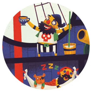 Le bateau des pirates, puzzle géant 36 pcs DJECO 7129