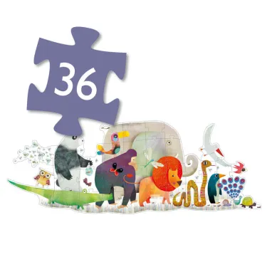 La parade des animaux, puzzle géant 36 pcs DJECO DJO7171