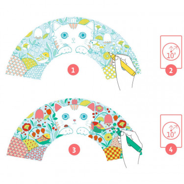 Eventail et son étui à colorier "Koneko" DIY DJECO 7949