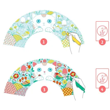 Eventail et son étui à colorier "Koneko" DIY DJECO 7949