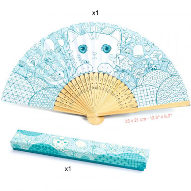 Eventail et son étui à colorier "Koneko" DIY DJECO 7949